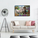 5D DIY Diamond Painting Garden Horses Cross Stitch Mosaic Kit Home Decor
