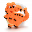 2PCS Random Dinosaur Finger Ring PVC Soft Cartoon Dinosaur Rings Kids Toys Gifts