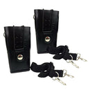 2x Hard PU Leather Carrying