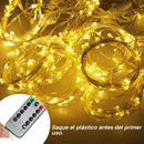 1m LED Fairy Lights Garland Curtain USB String Remote Lamp (Warm White) A