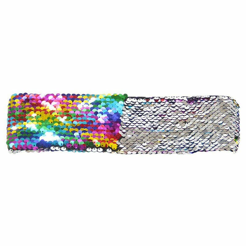 Sequin Headbands Mermaid Reversible Sequins Headband Elastic Stretch Sparkl R1F5