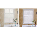 2 Panels Voile Sheer Short Curtain Valance Plain Tier Shade Curtain