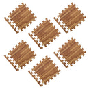 18Pcs Dark Wood Effect Foam Mats Interlocking Tiles Floor Protection 30x30cm