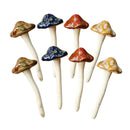 Garden Ornaments Ceramic Mushrooms Statues Fairy Garden Decorations in