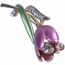 Elegant Tulip Flower Brooch Pin Costume Jewelry Clothes Accessories Jewelry