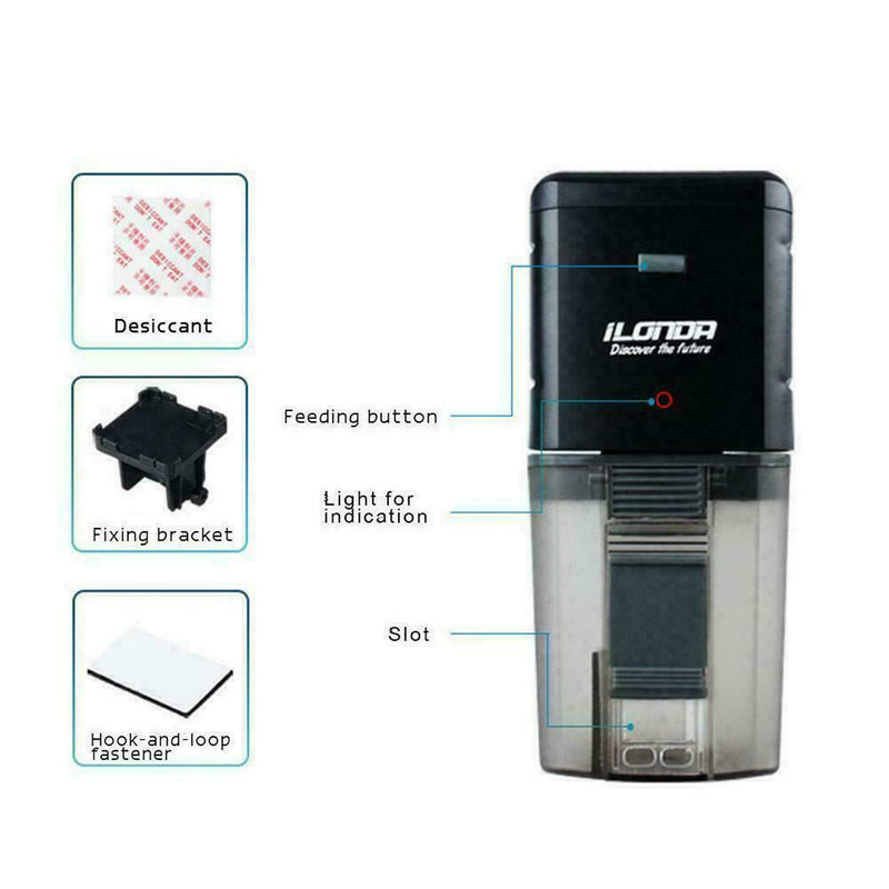 Programmable Mini Auto Fish Feeder Aquarium Tank Automatic Fine Food Dispen F7T4