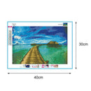 5D DIY Full Drill Diamond Painting Sea Boardwalk Cross Stitch Embroidery