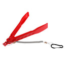 Fishing Gripper Plier Fish Body Clamp Holder Controller with Lanyard Red