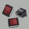 5X( Red Light Illuminated 4 Pin DPST ON/OFF Snap in Rocker Switch 16A 20A  N3D3)