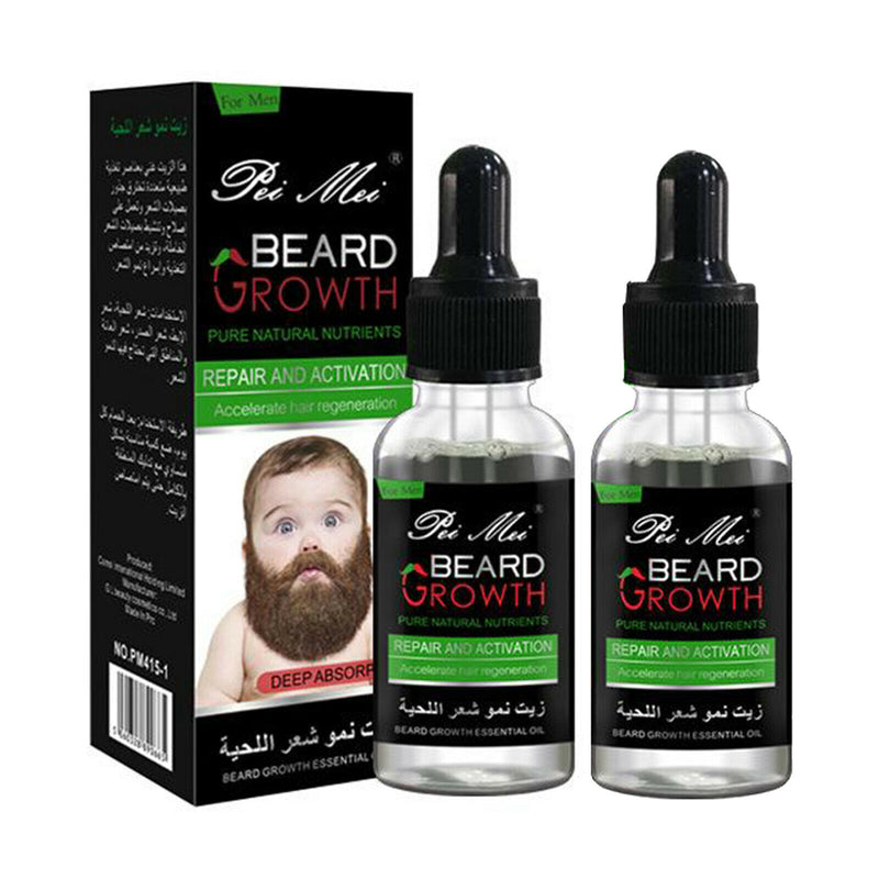 Beard Growth, Beard Growth Serum, Natural Hair Growth Serum for Men Facial