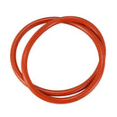 Silicone 98mm x 105mm x 3.5mm industrial gasketet seal Fire Red