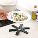 4pcs Kitchen Trivet Pan Pot Holder Mat Foldable Non-slip Heat Resistant Pad