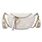 Fashion Leather Crossbody Bags Women Chain Shoulder Travel Handbag (Beige)