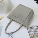 4pcs/set Shoulder Handbags Leather Women Crossbody Clutch Card Bags (Grey)
