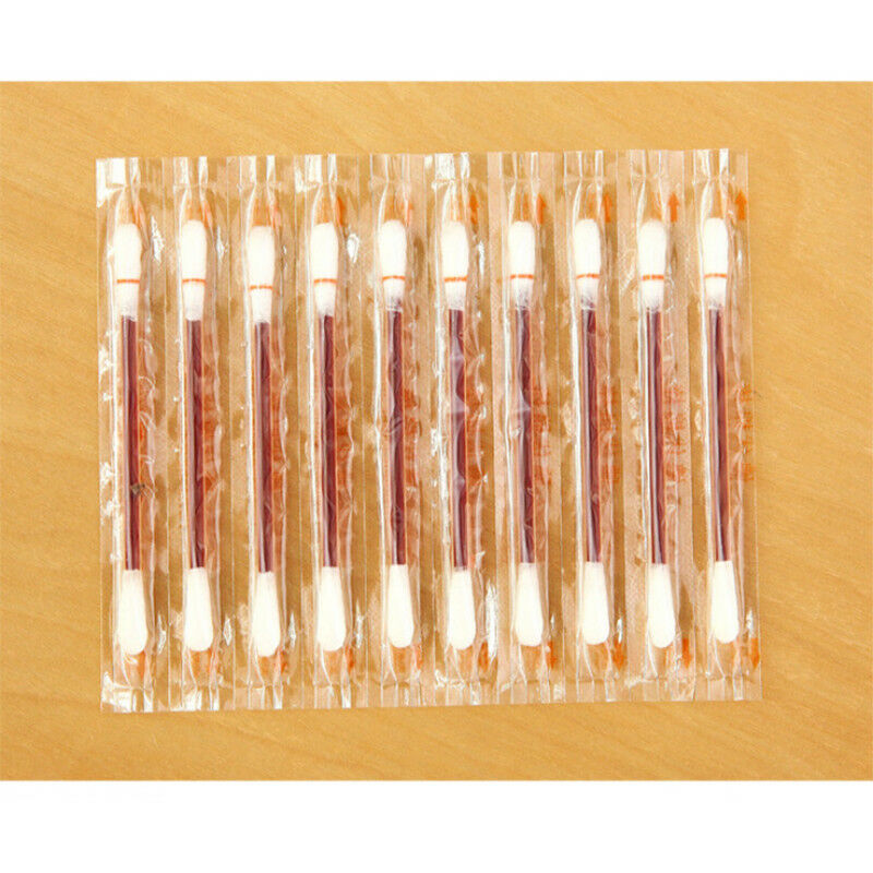 100PCS Portable Disposable Medical Iodine Cotton Swab Disinfected First Aid New