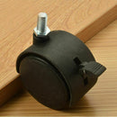 Set of 4 Screw In Caster Wheels - 2 With Lock Function L1P1