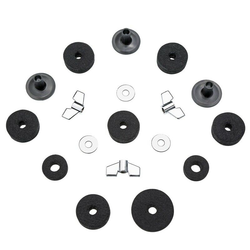 18 Pieces Cymbal Replacement Accessories Cymbal Felts Hi-Hat Clutch Felt Hi