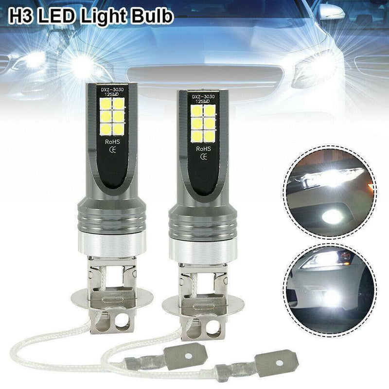 2X H3 LED Headlight Kits 110W 20000LM FOG Light Bulbs 6000K Driving DRL Lamps