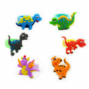2PCS Random Dinosaur Finger Ring PVC Soft Cartoon Dinosaur Rings Kids Toys Gifts