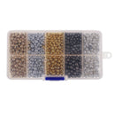 1500PCS Plastic CCB Beads Round Loose Spacer Beads Sets For Jewelry Making