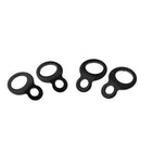 4 PIECES TIE DOWN STRAP RING MOTORCYCLE DIRTBIKE STREET ATV UTV (BLACK)