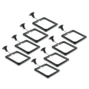 8 Pcs Plastic Aquarium Fish Safe Floating Food Feeder Circle, Square with