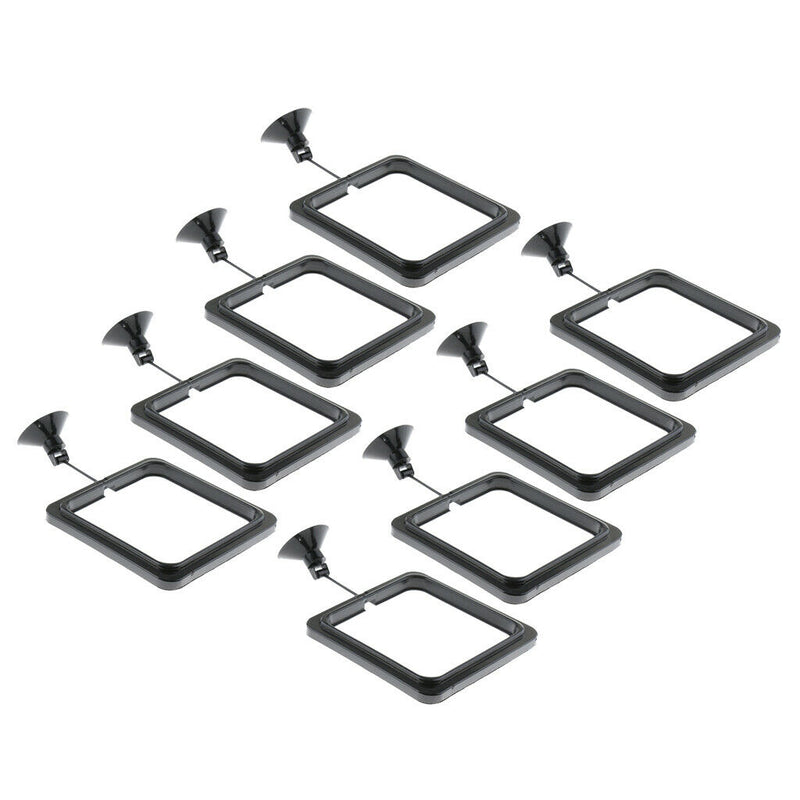 8 Pcs Plastic Aquarium Fish Safe Floating Food Feeder Circle, Square with