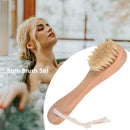3pcs Skin Body Soft Natural Bristle Bath Brush SPA Shower Exfoliating Tool