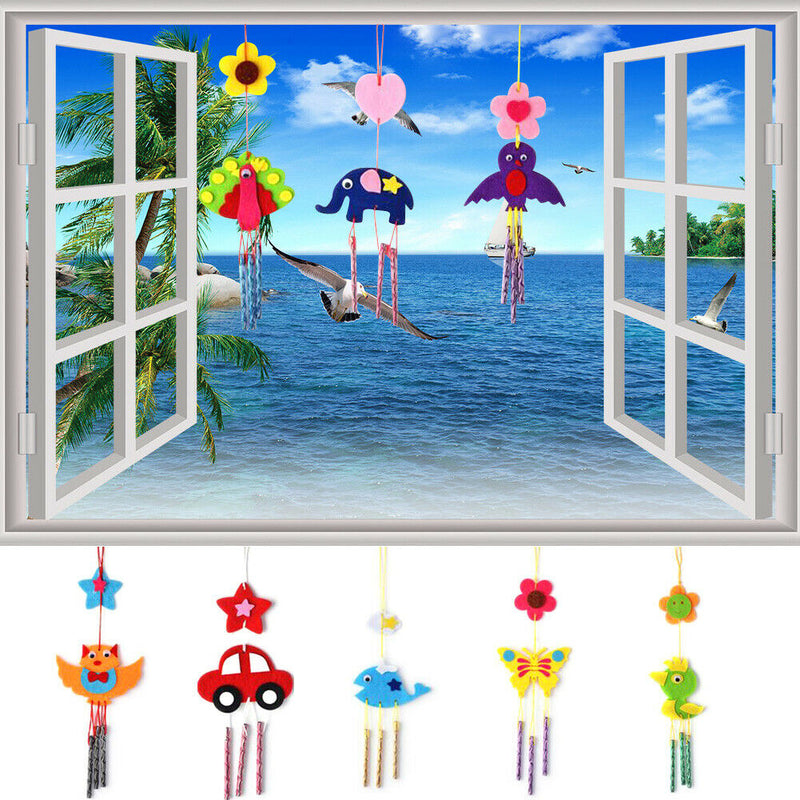 Kids Child DIY Wind Chimes Aeolian Bells Educational Puzzle Toys Craft Kits
