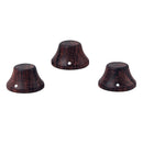 3Pcs Rosewood Guitar Speed Control Knobs for 6mm (0.24 inch) Dia. Shaft Pots -
