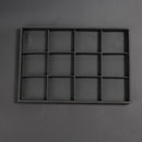 Black PU  Earring Jewelry Bracelet Organizer Display Tray Case Box Holder