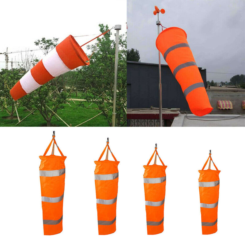 4x 24 30 40 60" Windsock Reflective Outdoor Boat Airport Lawn Windsock Bag Flag