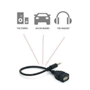 3.5mm Male AUX Audio Plug Jack To USB Female Converter Car Audio Adapter Cable
