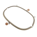 Metal Kiss Clasp Lock Arch Frame for Wallet Bag Sewing Handbag 24.5cm Grey