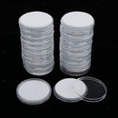 10pcs Coin Capsules - Round Plastic Coin Holder Case & Foam Pads - Storage
