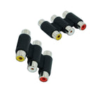 Triple 3 RCA Component Video Cable Joiner Coupler-Adapter  Female F/F AV