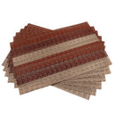 Home Placemats Set of 6 Soft Crossweave Woven Placemat Heat-resistant non-s C6J2