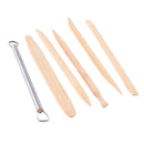 6pcs New Wooden Cutter Pottery Clay Molding Sculpture Shaping Cutter Tools