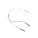 3.5mm AUX Audio Splitter Cable Earphone Headphone Adapter 1 Male To 2 Female JR