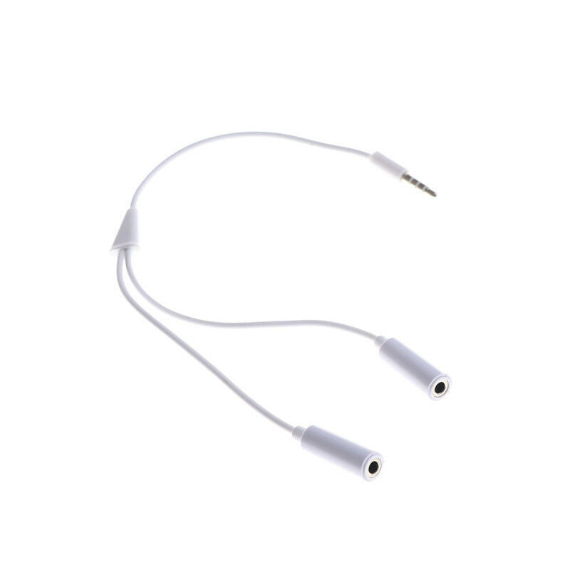 3.5mm AUX Audio Splitter Cable Earphone Headphone Adapter 1 Male To 2 Female JR