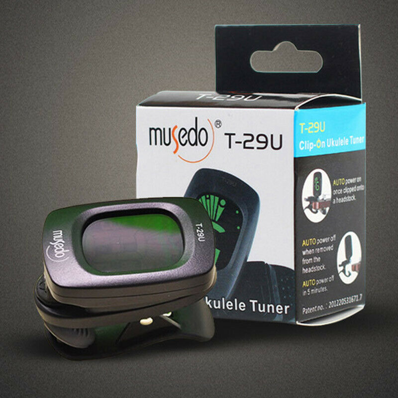Musedo T-29U Mini Clip-on Clip on LCD Display Ukulele Tuner Backlight 360 D