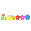 Kids Baby Wooden Toys Stacking Ring Tower Blocks Learning Educational Toys