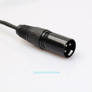 3Pin XLR Female Jack to Dual 2 Male Plug Y Splitter Cable Adaptor Cord 1Ft