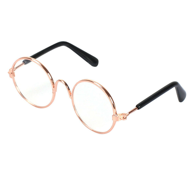 Lovely Dog Cat Glasses Pet Eye Protection Sunglasses Photos Props (White) A