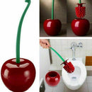 Creative Cherry Toilet Brush Holder Set Bathroom Cleaning Kit Brushes Clean F2Z1