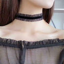 4PCS Women Gothic Lace Flower Charms Velvet Pendant Hippy Choker Necklace Women