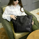 New fashion casual glossy alligator totes large capacity ladies simple shop