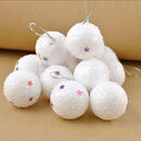 6X White Snowballs Ornaments Christmas Tree Hanging Holiday Party Home Decor OZ