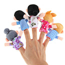 6pcs Baby Kids Plush Cloth Play Game Learn Story Family Finger Puppets Toys