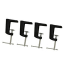 4pcs 0-56mm Range Adjustable Arm Desk Clamp Table Lamp Clip Holder Stand